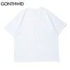 GONTHWID Short Sleeve Tees Hip Hop Men Streetwear Funny Cartoon Print Cotton T-Shirts Casual Harajuku Loose Tshirts Tops
