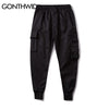 GONTHWID Side Zipper Pockets Cargo Harem Joggers Pants Men 2023 Hip Hop Casual Harajuku Streetwear Sweatpant Trousers Male Pants