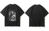 GONTHWID Streetwear Distressed T-Shirts Hip Hop Skeleton Skull Short Sleeve Tshirts Punk Rock Gothic Tees Shirts Harajuku Tops