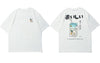 GONTHWID T-Shirt Streetwear Harajuku Japanese Milk Print Tees Shirts Hip Hop Cotton Summer Casual Loose Tshirts Tops