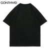 GONTHWID T-Shirts Men Hip Hop Casual Gothic Punk Rock Poster Print Short Sleeve Tees Cotton Harajuku Streetwear Tshirts Tops