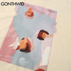 GONTHWID Tees Shirt Hip Hop Summer Men Streetwear Painting Print Short Sleeve T-Shirts Cotton Harajuku Casual Loose Tops