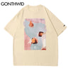 GONTHWID Tees Shirt Hip Hop Summer Men Streetwear Painting Print Short Sleeve T-Shirts Cotton Harajuku Casual Loose Tops