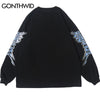 GONTHWID Tees Shirts Creative 3D Angel Print Long Sleeve Tshirts Streetwear Hip Hop Hipster Casual Loose T-Shirts Tops