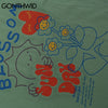 GONTHWID Tees Shirts Harajuku Graffiti Cartoon Flowers Short Sleeve Tshirts Hip Hop Casual Streetwear T-Shirts Cotton Loose Tops