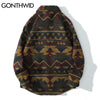 GONTHWID Thick Shirts Coat Streetwear Hip Hop Pockets Geometric Color Block Shirt Men Harajuku Casual Shirts Jacket Tops