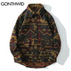 GONTHWID Thick Shirts Coat Streetwear Hip Hop Pockets Geometric Color Block Shirt Men Harajuku Casual Shirts Jacket Tops