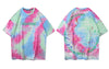 GONTHWID Tie Dye Tees Shirts Streetwear Hip Hop Graffiti Print Short Sleeve Tshirts Mens Harajuku Hipster Casual Tops Fashion