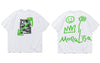 GONTHWID Tshirts Funny Graffiti Mona Lisa Smile Face Tees Shirts Streetwear Hip Hop Harajuku Casual Cotton Loose Tops