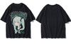 GONTHWID Tshirts Streetwear Japanese Anime Cartoon Girl Print T-Shirt Harajuku Hip Hop Hipster Casual Summer Loose Tees Tops