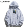 GONTHWID Van Gogh Starry Night Print Fleece Hoodies Sweatshirts Streetwear Men Hip Hop Pullover Hooded Tops Male Harajuku Jumper