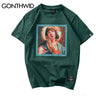 GONTHWID Virgin Mary Men's T-Shirts 2023 Funny Printed Short Sleeve Tshirts Summer Hip Hop Casual Cotton Tops Tees Streetwear