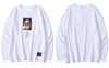 GONTHWID Virgin Mary Print Long Sleeve Cotton Tees Shirts Streetwear Mens Harajuku Hip Hop Casual Tshirts Tops Male