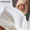GONTHWID Virgin Mary Printed Pullover Hoodies Sweatshirts 2023 Men Women Hip Hop Streetwear Casual Cotton Hoodie Tops