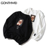 GONTHWID Virgin Mary Printed Pullover Hoodies Sweatshirts 2023 Men Women Hip Hop Streetwear Casual Cotton Hoodie Tops
