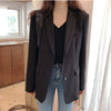 GOOHOJIO 2022 Oversized Office Lady Jackets for Women Temperament Female Blazers Autumn Casual Long Sleeve Blazer Overcoats