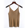 2022 Autumn Sexy Crop Top Knitted Tank top Women Blouse Soft V Neck Tops Female Sleeveless Vest Casual streetwear Camis