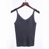 2022 Autumn Sexy Crop Top Knitted Tank top Women Blouse Soft V Neck Tops Female Sleeveless Vest Casual streetwear Camis