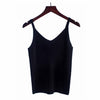 2022 Autumn Sexy Crop Top Knitted Tank top Women Blouse Soft V Neck Tops Female Sleeveless Vest Casual streetwear Camis