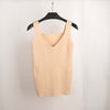 2022 Sexy Crop Top Knitted Autumn Tank top Women Blouse Sleeveless V Neck Top Female t-shirt Vest Casual Camis Streetwear