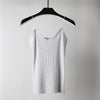 Sexy Knitted Tank Top Women Summer Crop top 2022 Solid Silver V Neck t-shirt Female Sleeveless Vest Casual Camis Blouse