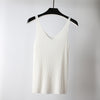 Summer Sleeveless V-Neck Sexy Knitted Tank Top Women Fashion Cotton Elastic Camis Female Vest Casual T-shirt Camisole