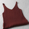 Summer Sleeveless V-Neck Sexy Knitted Tank Top Women Fashion Cotton Elastic Camis Female Vest Casual T-shirt Camisole