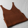 Summer Sleeveless V-Neck Sexy Knitted Tank Top Women Fashion Cotton Elastic Camis Female Vest Casual T-shirt Camisole