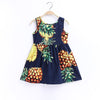 Summer Kids Dresses For Girls Pineapple Lemon Girl Dress Cotton Sleeveless Children Floral Print princess Clothes