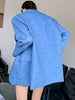 GVUW Blue Jacquard Design Love Blazer Women Single Breasted Long Sleeve Suit Jackets 2023 Antumn Clothes 20A3236