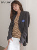 GVUW Gray Casual Blazer Women Notched Neck Single Breasted Long Sleeve Suit Jackets 2023 antumn Tide Clothes 20A3261