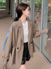 GVUW Spliced Denim Design Sense Blazer Women Notched Neck Long Sleeve Suit Jackets 2023 Antumn Tide Clothes  20A3583