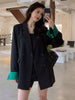 GVUW Women's Suit Jacket 2023 Autumn Design Solid Color Long Sleeve Loose Blazer  Center Female Clothing 20A5946