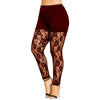 Plus Size 5XL 4XL Women Fitness Leggings Sheer Lace Panel Leggings Sexy Elastic Waist Leggings Spring Pencil Pants