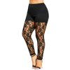 Plus Size 5XL 4XL Women Fitness Leggings Sheer Lace Panel Leggings Sexy Elastic Waist Leggings Spring Pencil Pants