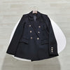 Garaouy 2023 Female Retro Double-breasted Slim Suit Jacket Women's Autumn Commuter Work Casual Blazer Coat Outwear Mujer