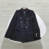 Garaouy 2023 Female Retro Double-breasted Slim Suit Jacket Women's Autumn Commuter Work Casual Blazer Coat Outwear Mujer