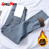 GareMay women's Winter black Jeans High Waist Skinny Pants Casual Velvet Trousers Female warm Denim jeans for Women pencil Pants