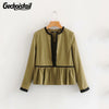 2022 Women Basic Notched Collar Solid Lace Blazer Kimono Coat Long Sleeve Female Casual Elegant outwear tops Clothes