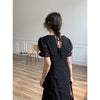 Geming French Open Back dress women's 2022 spring women's Lace Floral temperament w447h