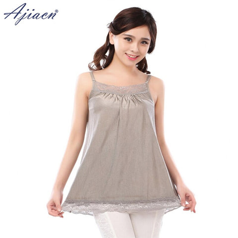 Genuine anti-electromagnetic radiation maternity camisole Office worker computer EMF shielding 100% silver fiber camisole
