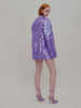 GetSpring Women Blazer Sequined Suit Blazer Long Sleeve Ladies Violet Blazer Coat Women's Long Suit Jacket Autumn 2023