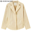 Women Blazer Suit Coat Notched Collar Long Sleeve Outwear Casual Canvas Woman Top Stylish Brand Clothing