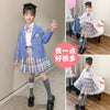 Girls JK suit uniform skirt spring and autumn college style western style suit coat girls three piece set