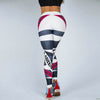 Mesh Pattern Print Leggings For Women Sporting Workout Elastic Slim Fitness Leggings Red White Pants Trousers BN3382