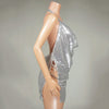 Glitter Sequin Ladies Sexy Deep V Neck Party Dress Club Wear Spaghetti Strap Womens Backless Mini Dress Off Shoulder Robes Femme