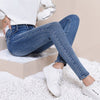 Women Casual High Street Denim Jeans High Waist Skinny Slim Female Pencil Pants Stretch Elastic Trouser Plus Size