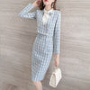 Goddess Womens Winter Tweed 2 Piece Skirt Suits Fragrance Tweed Jacket And Skirt Set Ensemble Femme Survetement Office Clothes