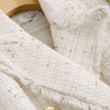Goddess temperament tweed suit jacket 2023 double-breasted high-quality slim suit is thin and Small fragrance Jacket Women