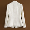 Goddess temperament tweed suit jacket 2023 double-breasted high-quality slim suit is thin and Small fragrance Jacket Women